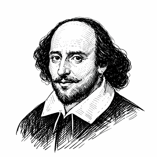 Shakespeare Flashcards app icon: an engraved portrait of William Shakespeare
